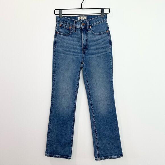 Madewell Cali Demi Boot Jeans in Glenside Wash Cropped Denim 25 - Picture 11 of 11